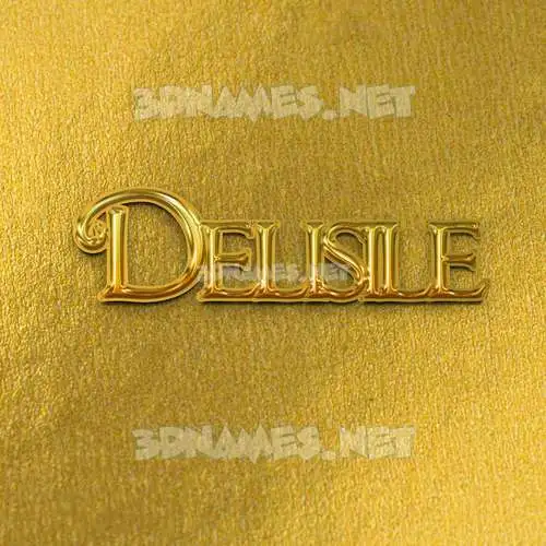 delisile in All Gold style - 3D name wallpaper delisile in All Gold style - 3D name wallpaper