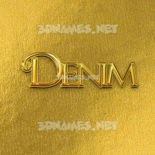 denim in All Gold style - 3D name wallpaper denim in All Gold style - 3D name wallpaper