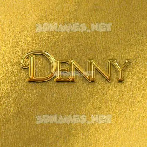 denny in All Gold style - 3D name wallpaper
