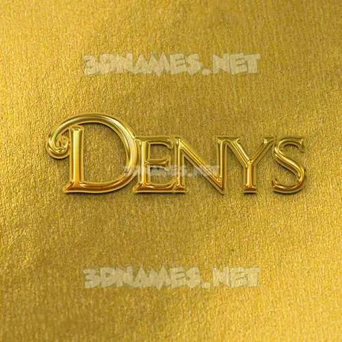 denys in All Gold style - 3D name wallpaper