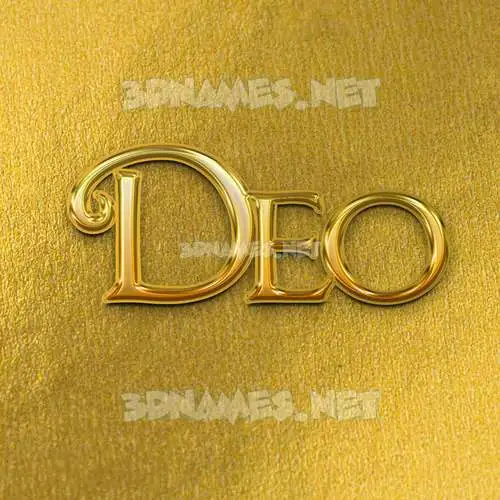 deo in All Gold style - 3D name wallpaper deo in All Gold style - 3D name wallpaper