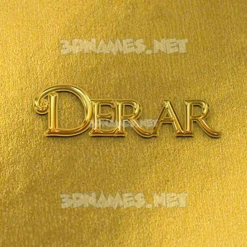 derar in All Gold style - 3D name wallpaper derar in All Gold style - 3D name wallpaper