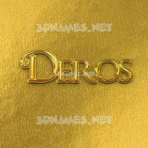deros in All Gold style - 3D name wallpaper deros in All Gold style - 3D name wallpaper