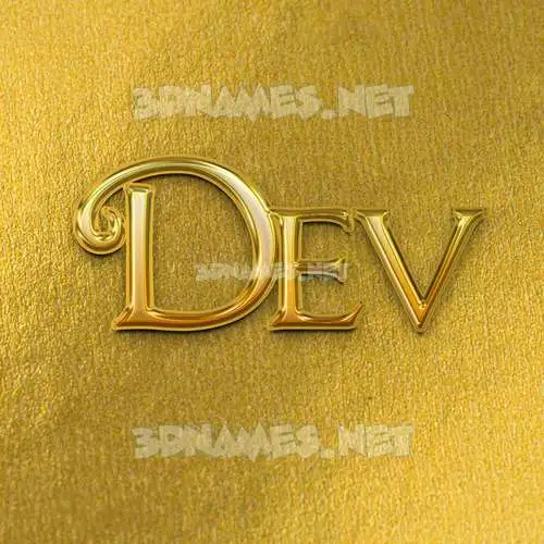 dev in All Gold style - 3D name wallpaper dev in All Gold style - 3D name wallpaper