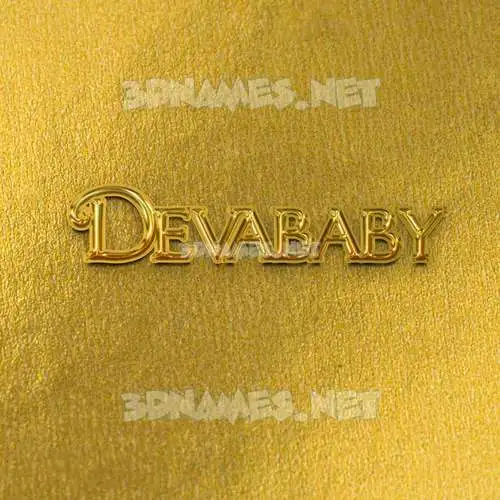 devababy in All Gold style - 3D name wallpaper devababy in All Gold style - 3D name wallpaper
