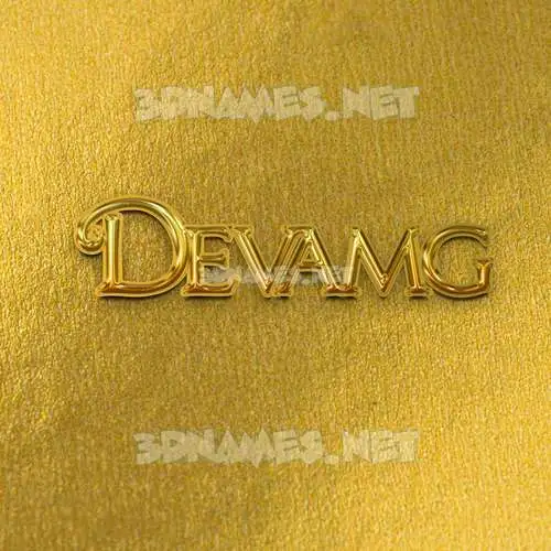 devamg in All Gold style - 3D name wallpaper