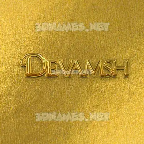 devamsh in All Gold style - 3D name wallpaper
