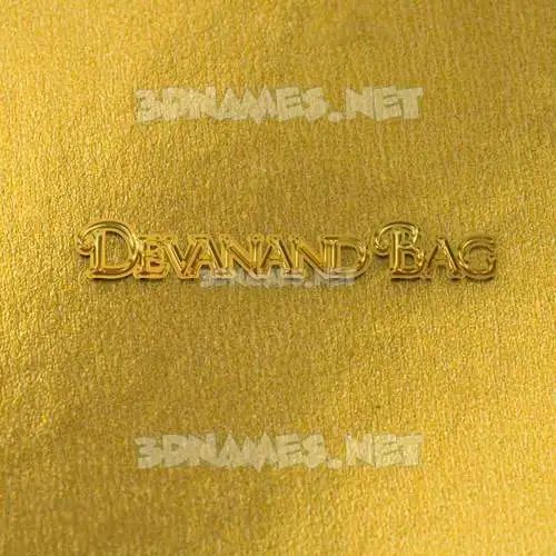 devanand bag in All Gold style - 3D name wallpaper