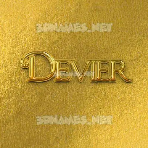 devier in All Gold style - 3D name wallpaper