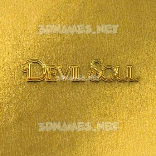 devil soul in All Gold style - 3D name wallpaper devil soul in All Gold style - 3D name wallpaper