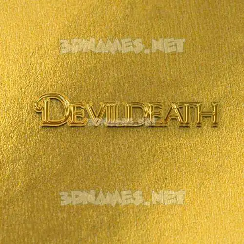 devildeath in All Gold style - 3D name wallpaper