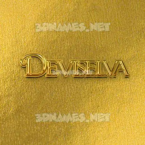 deviselva in All Gold style - 3D name wallpaper