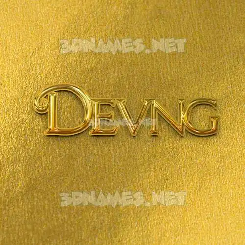 devng in All Gold style - 3D name wallpaper