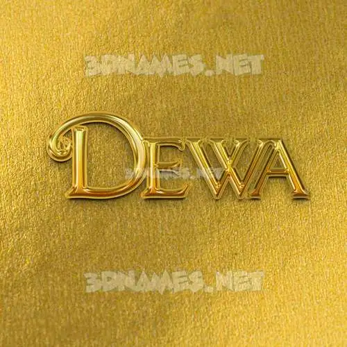 dewa in All Gold style - 3D name wallpaper dewa in All Gold style - 3D name wallpaper