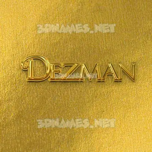 dezman in All Gold style - 3D name wallpaper