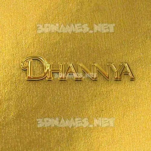 dhannya in All Gold style - 3D name wallpaper dhannya in All Gold style - 3D name wallpaper