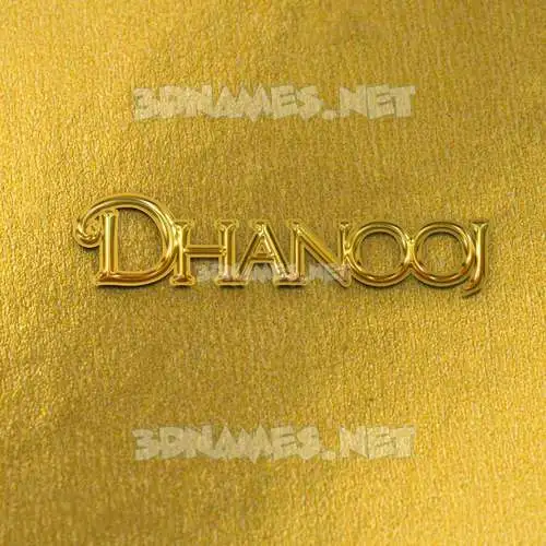 dhanooj in All Gold style - 3D name wallpaper dhanooj in All Gold style - 3D name wallpaper