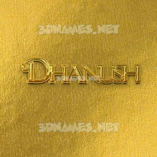 dhanush in All Gold style - 3D name wallpaper dhanush in All Gold style - 3D name wallpaper