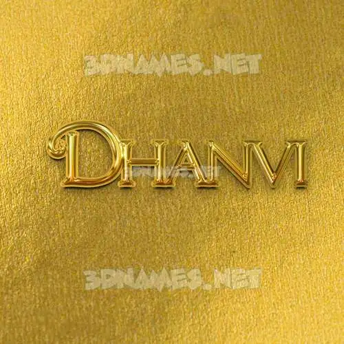 dhanvi in All Gold style - 3D name wallpaper dhanvi in All Gold style - 3D name wallpaper