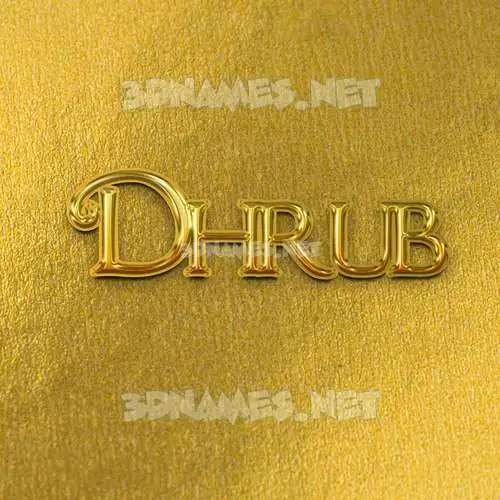 dhrub in All Gold style - 3D name wallpaper dhrub in All Gold style - 3D name wallpaper