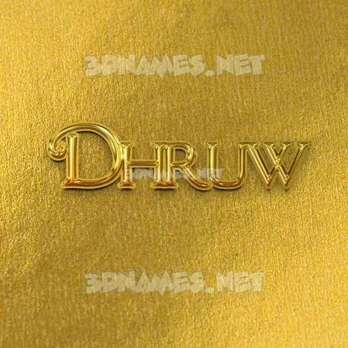 dhruw in All Gold style - 3D name wallpaper dhruw in All Gold style - 3D name wallpaper