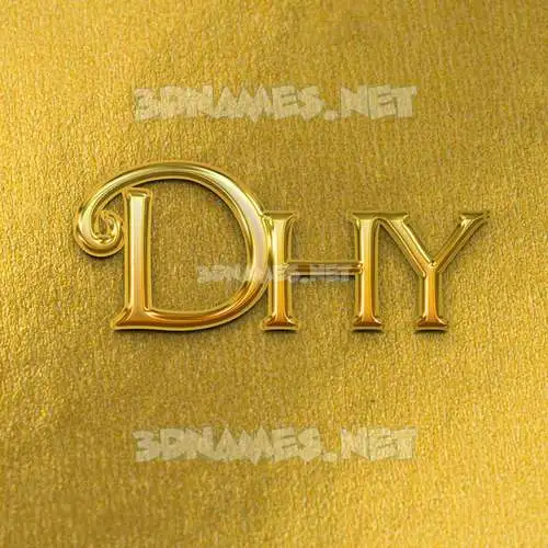 dhy in All Gold style - 3D name wallpaper dhy in All Gold style - 3D name wallpaper