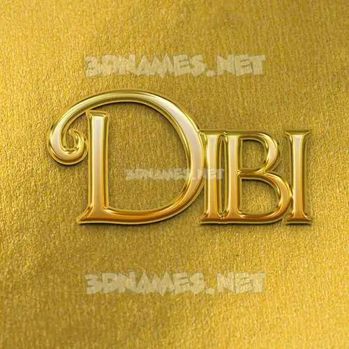 dibi in All Gold style - 3D name wallpaper dibi in All Gold style - 3D name wallpaper