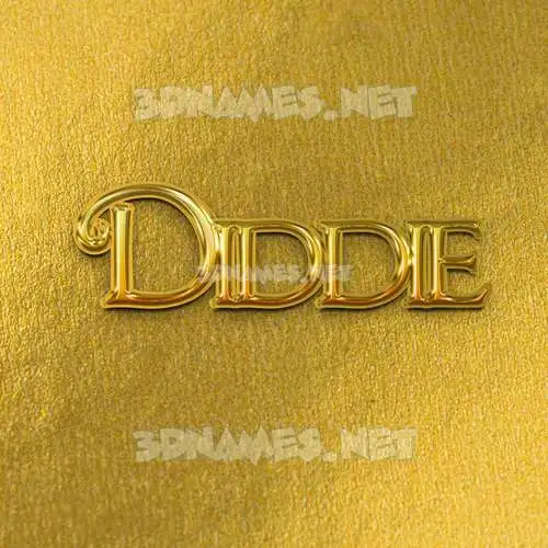 diddie in All Gold style - 3D name wallpaper