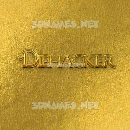 diehacker in All Gold style - 3D name wallpaper diehacker in All Gold style - 3D name wallpaper