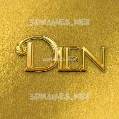 dien in All Gold style - 3D name wallpaper dien in All Gold style - 3D name wallpaper