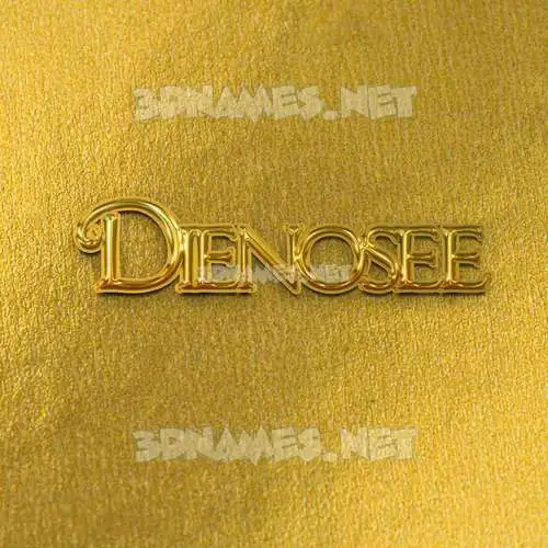 dienosee in All Gold style - 3D name wallpaper