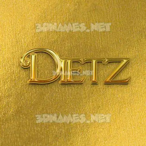dietz in All Gold style - 3D name wallpaper