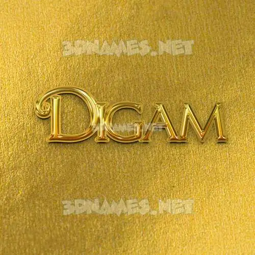 digam in All Gold style - 3D name wallpaper digam in All Gold style - 3D name wallpaper