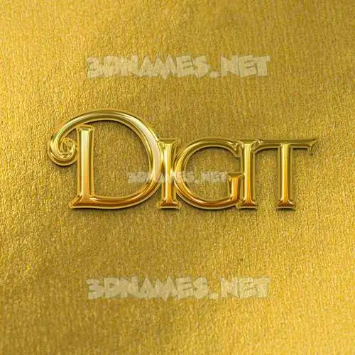 digit in All Gold style - 3D name wallpaper digit in All Gold style - 3D name wallpaper
