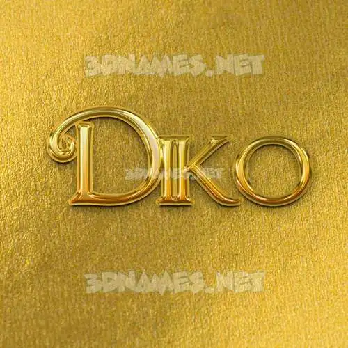 diko in All Gold style - 3D name wallpaper diko in All Gold style - 3D name wallpaper