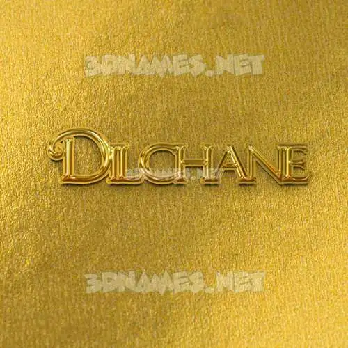 dilchane in All Gold style - 3D name wallpaper dilchane in All Gold style - 3D name wallpaper