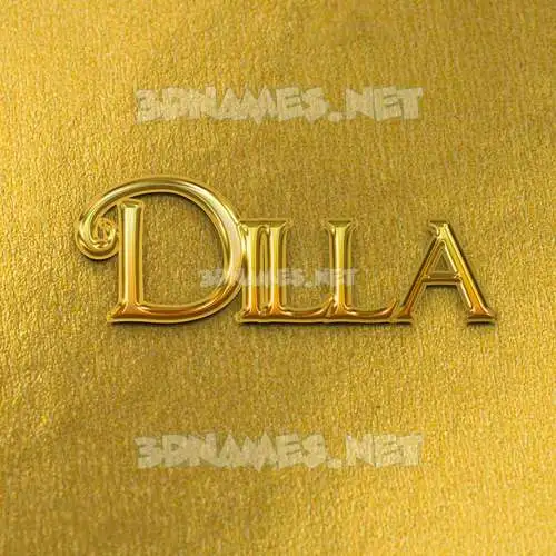 dilla in All Gold style - 3D name wallpaper dilla in All Gold style - 3D name wallpaper