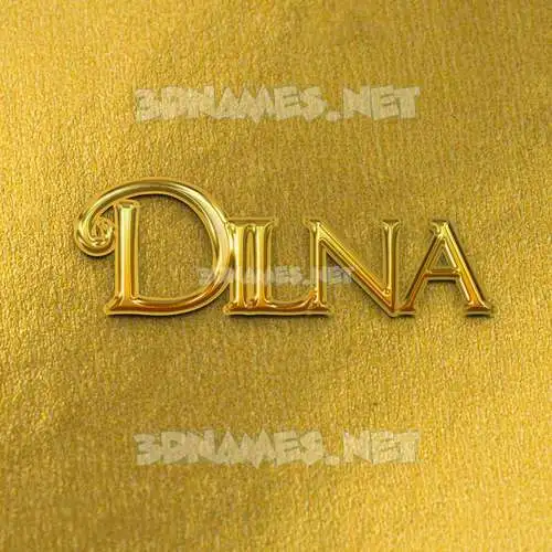 dilna in All Gold style - 3D name wallpaper dilna in All Gold style - 3D name wallpaper