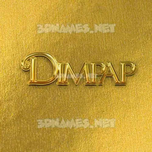 dimpap in All Gold style - 3D name wallpaper dimpap in All Gold style - 3D name wallpaper