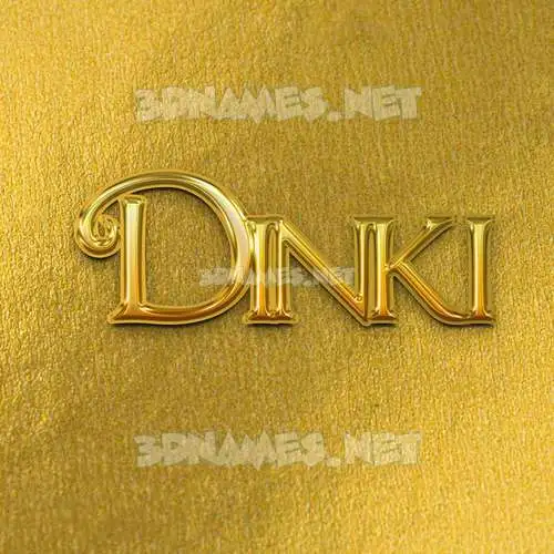 dinki in All Gold style - 3D name wallpaper dinki in All Gold style - 3D name wallpaper