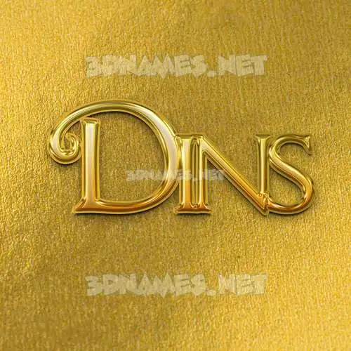 dins in All Gold style - 3D name wallpaper dins in All Gold style - 3D name wallpaper
