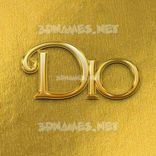 dio in All Gold style - 3D name wallpaper dio in All Gold style - 3D name wallpaper