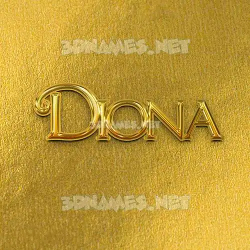 diona in All Gold style - 3D name wallpaper diona in All Gold style - 3D name wallpaper