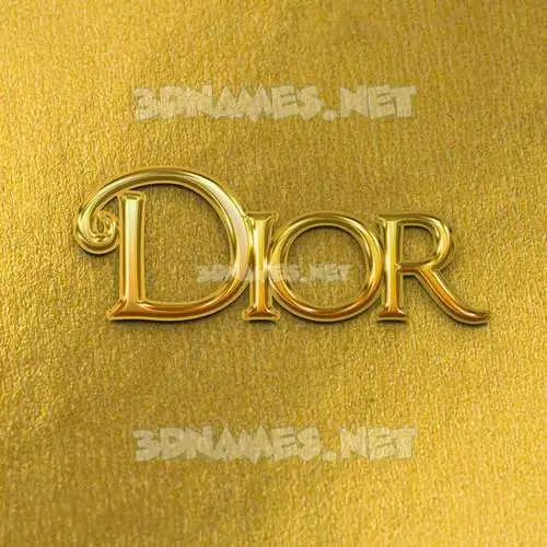 dior in All Gold style - 3D name wallpaper dior in All Gold style - 3D name wallpaper