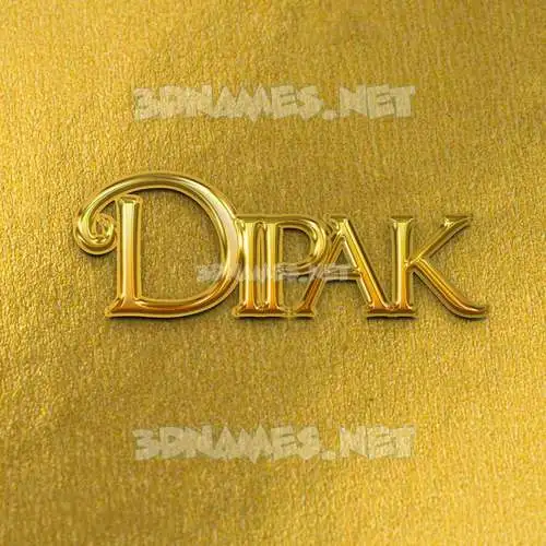 dipak in All Gold style - 3D name wallpaper