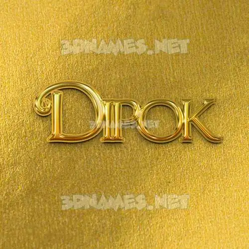 dipok in All Gold style - 3D name wallpaper dipok in All Gold style - 3D name wallpaper