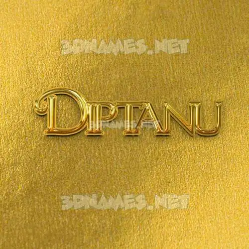 diptanu in All Gold style - 3D name wallpaper