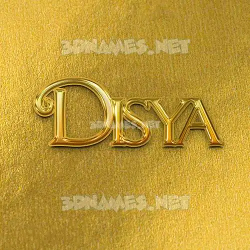 disya in All Gold style - 3D name wallpaper disya in All Gold style - 3D name wallpaper