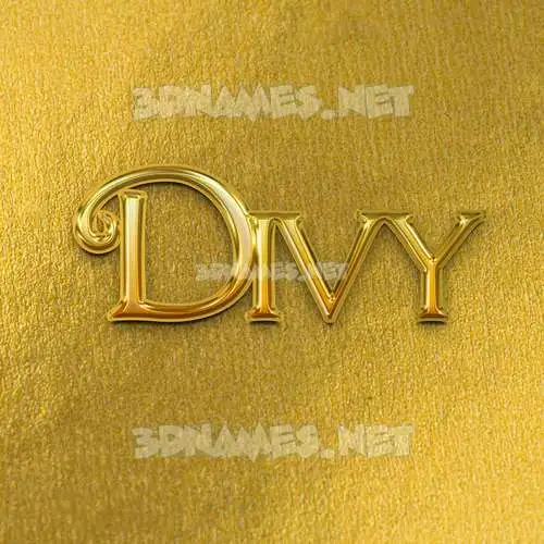 divy in All Gold style - 3D name wallpaper divy in All Gold style - 3D name wallpaper