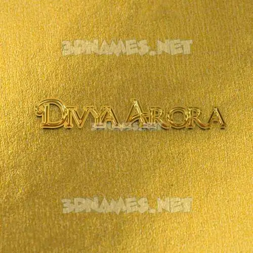 divya arora in All Gold style - 3D name wallpaper divya arora in All Gold style - 3D name wallpaper